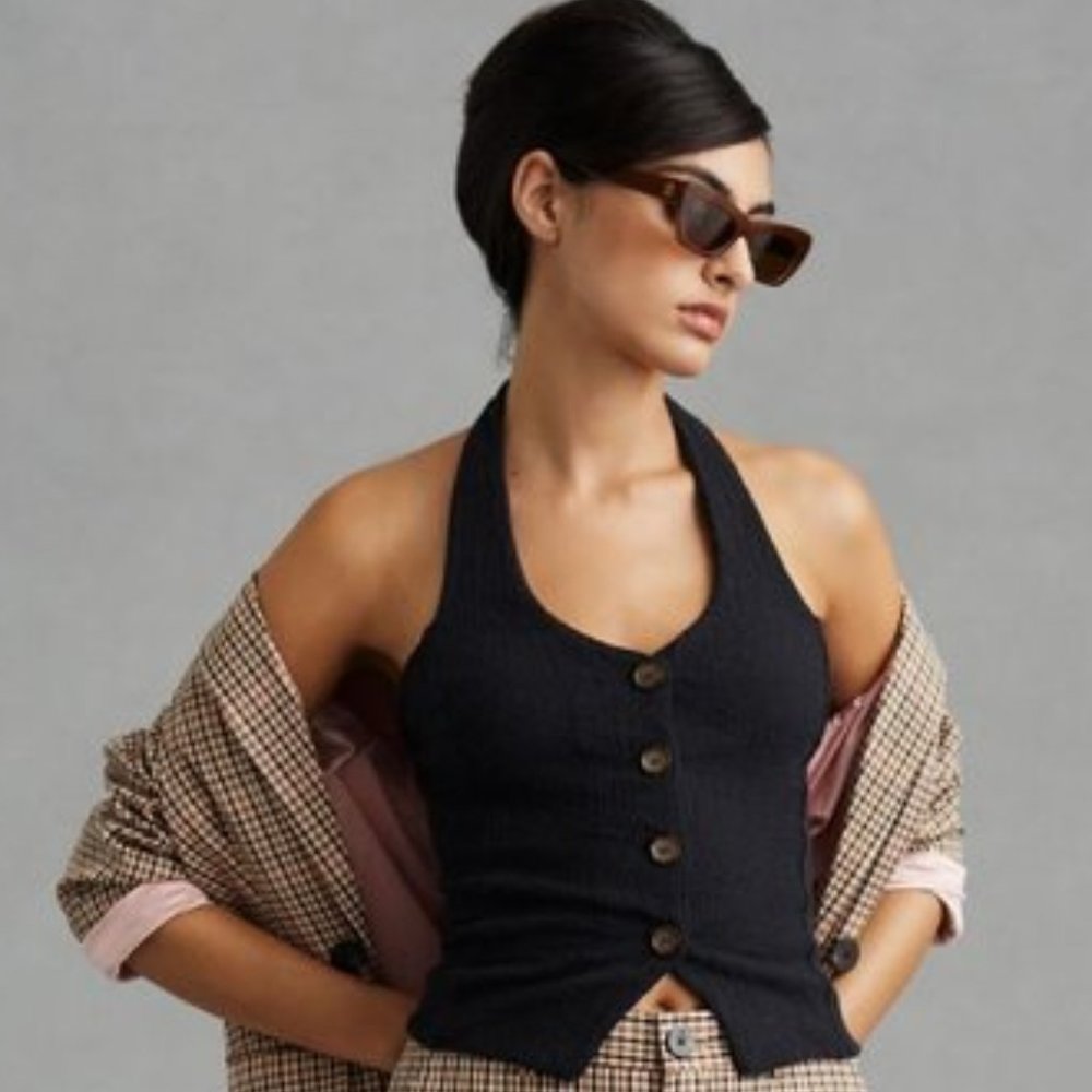 Anthropologie Halter Vest S